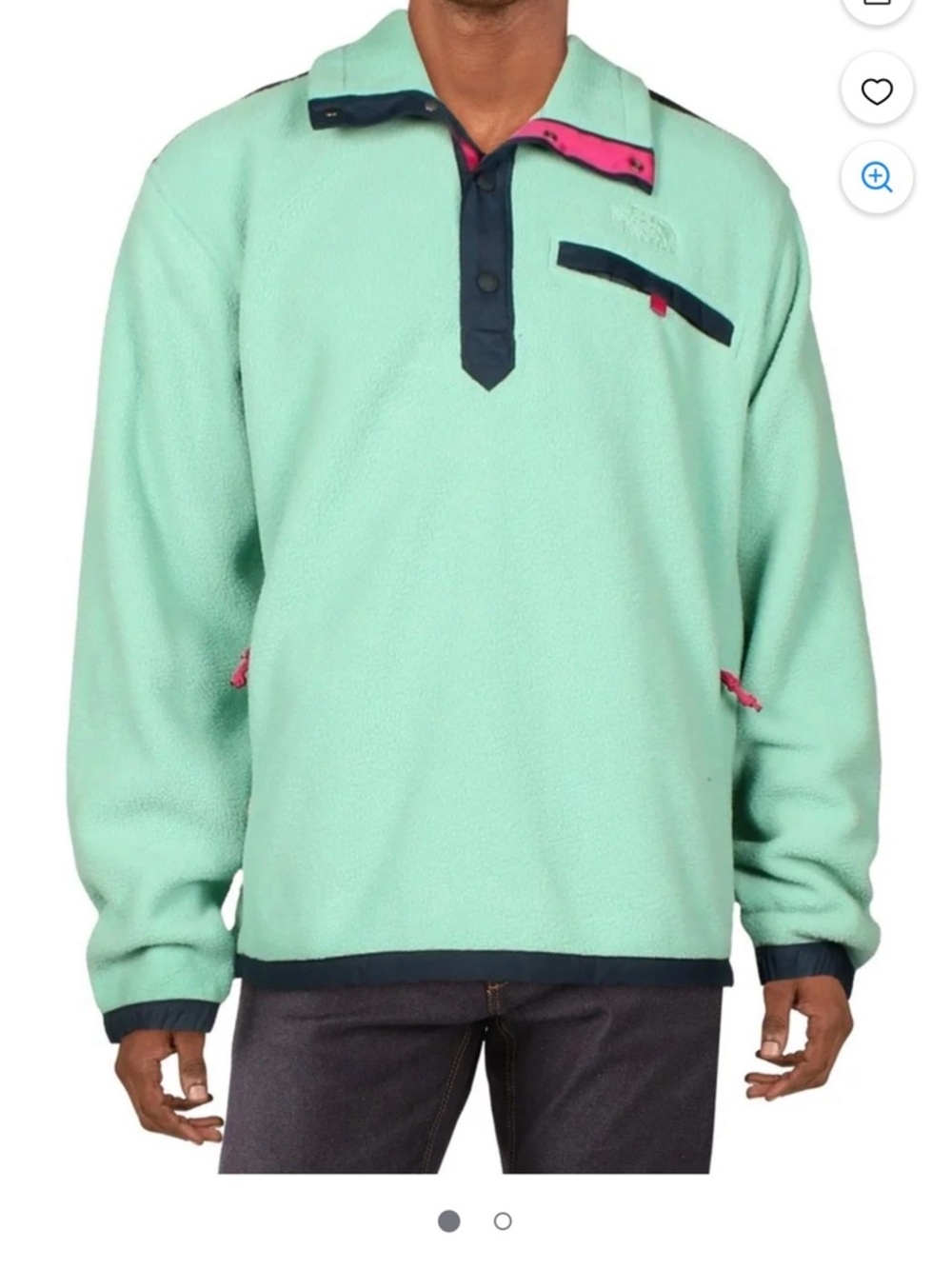 The North Face Mens Mixed Media Fleece 3/4 Zip Pullover Men’s L